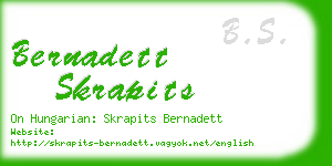 bernadett skrapits business card